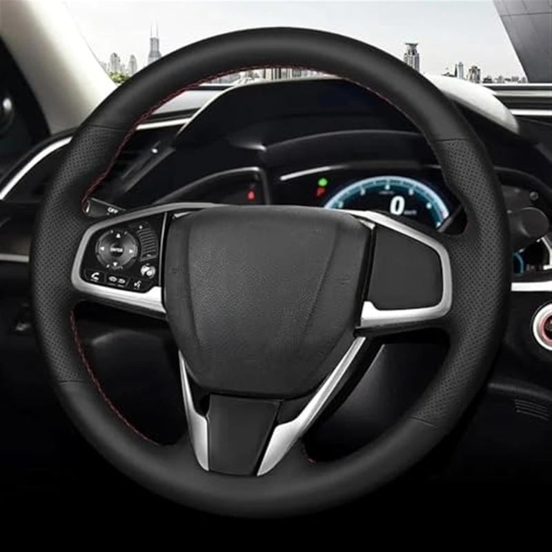 Wivplex Hand-Stitched Steering Wheel Cover for Civic - Image 4