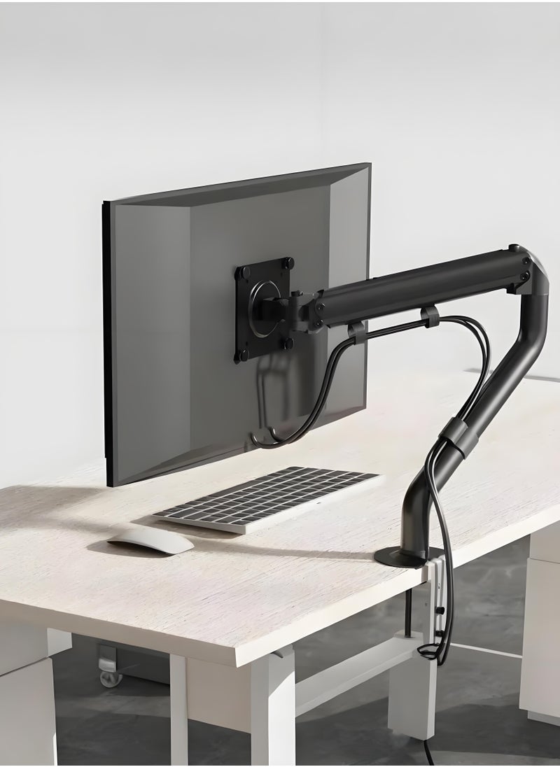 XiuWoo - Monitor Mount Single Arm Stand,Adjustable Spring Monitor Desk Mount Swivel Bracket with Articulating Gas Spring, Fits 17 to 32 Inch Lcd Computer Monitors(Holds up to 0.5-9kg) - Image 1
