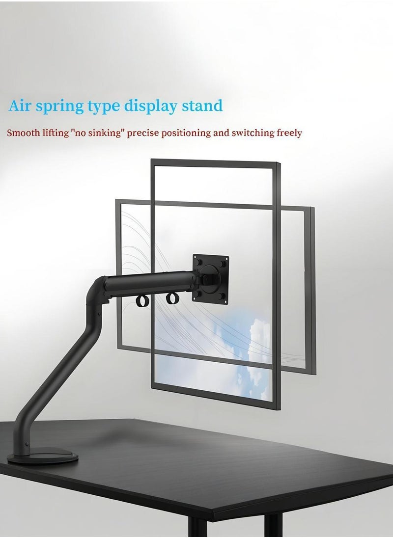 XiuWoo - Monitor Mount Single Arm Stand,Adjustable Spring Monitor Desk Mount Swivel Bracket with Articulating Gas Spring, Fits 17 to 32 Inch Lcd Computer Monitors(Holds up to 0.5-9kg) - Image 1
