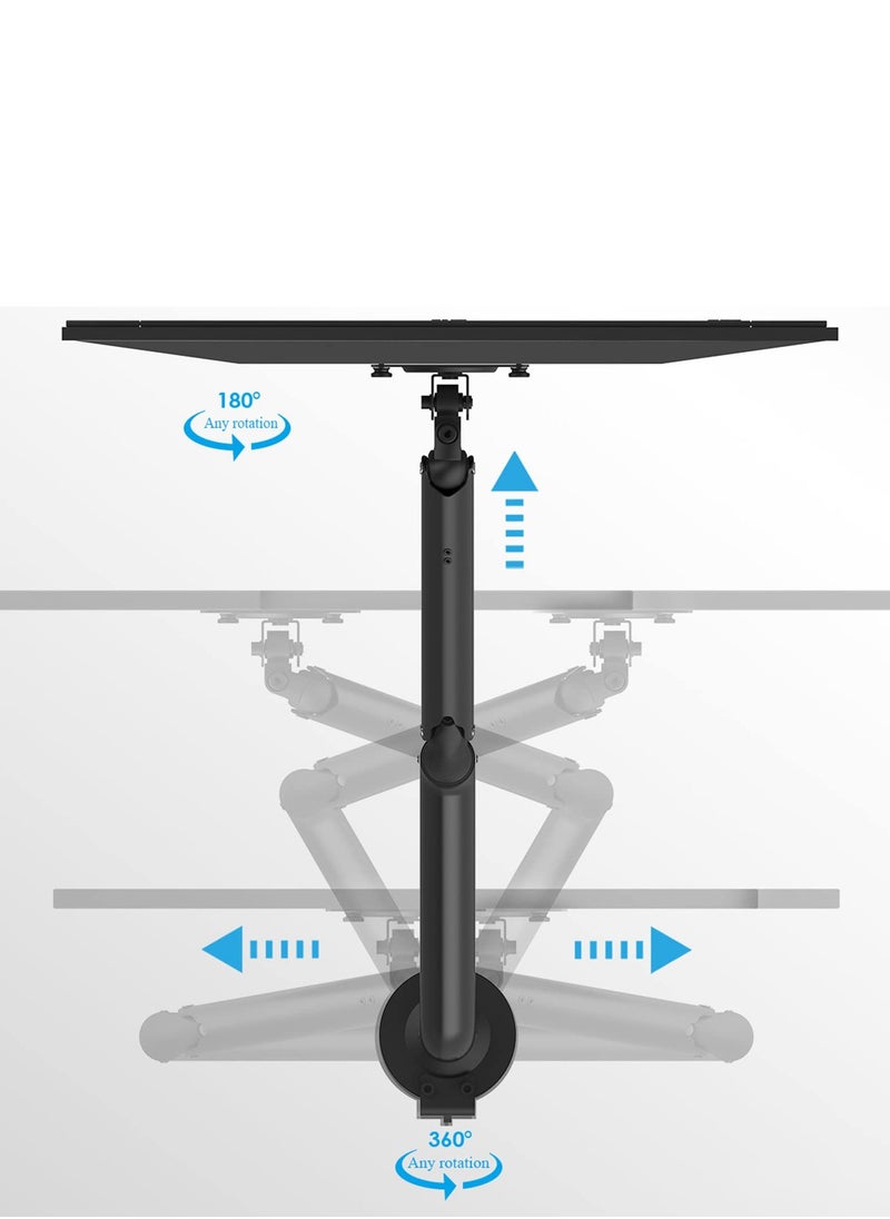 XiuWoo - Monitor Mount Single Arm Stand,Adjustable Spring Monitor Desk Mount Swivel Bracket with Articulating Gas Spring, Fits 17 to 32 Inch Lcd Computer Monitors(Holds up to 0.5-9kg) - Image 1