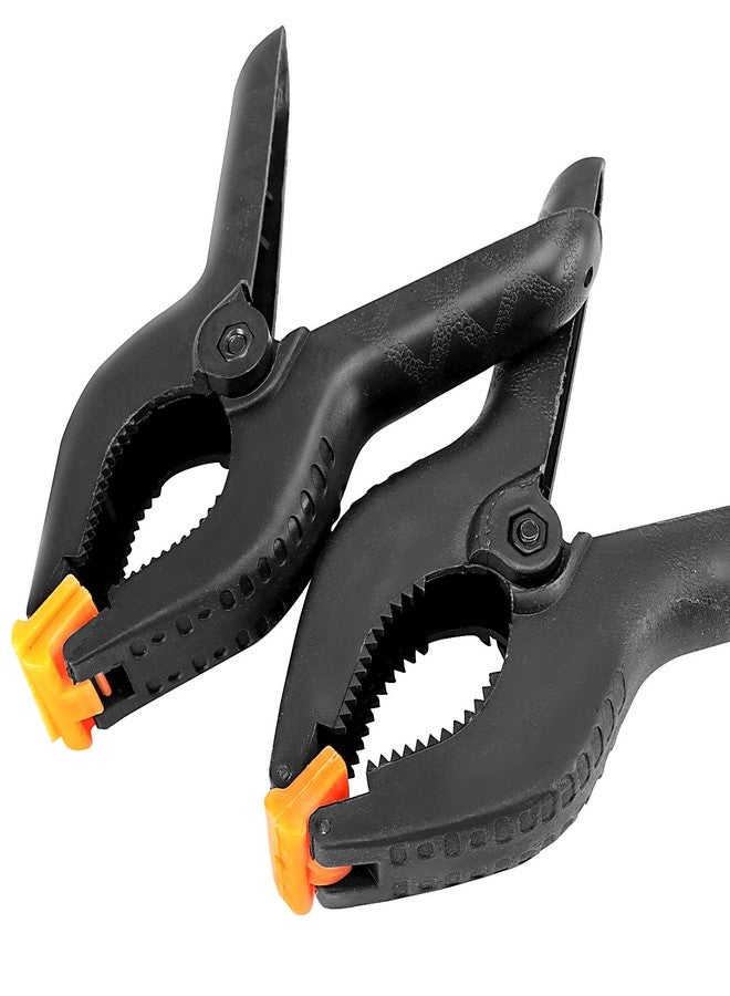 ZOENHOU 6 Inch 12 PCS Spring Clamp Set, Nylon Plastic Clips Heavy Duty Clamp with Flexible Jaw Pad and Anti-slip Handles for Woodworking Backdrop Photo Studio Craft DIY Art - Image 5