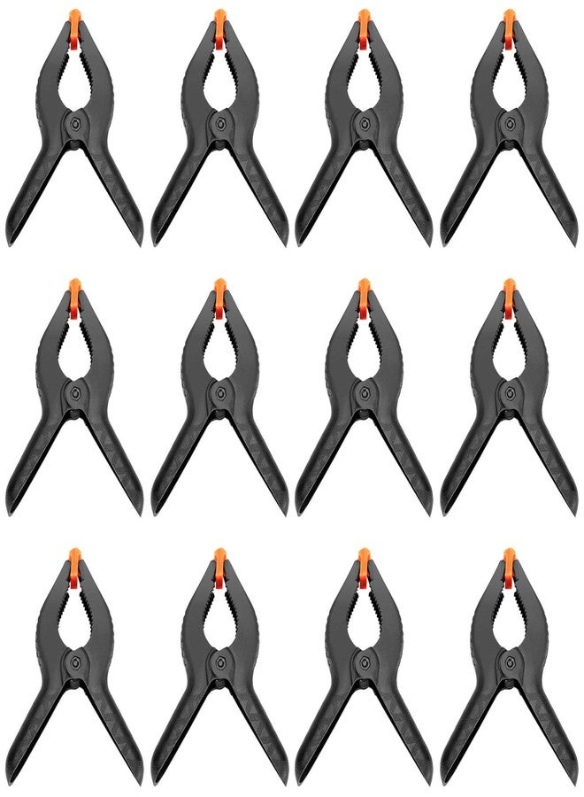 ZOENHOU 6 Inch 12 PCS Spring Clamp Set, Nylon Plastic Clips Heavy Duty Clamp with Flexible Jaw Pad and Anti-slip Handles for Woodworking Backdrop Photo Studio Craft DIY Art - Image 1