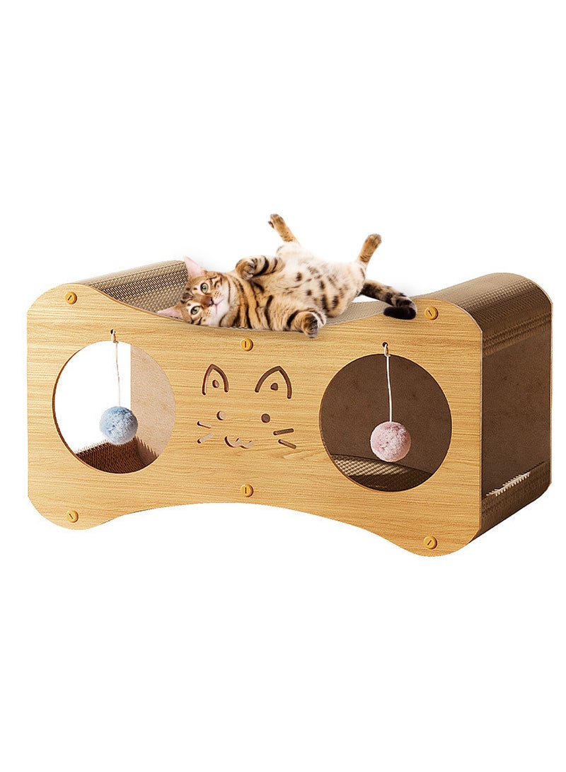Kidle Cat Scratching Board Cat Bed Wear-Resistant Non-chip-Free Integrated Cat House Four Seasons Scratch-Resistant Cat Column Vertical Cat Climbing Frame Cat Toy - Image 1