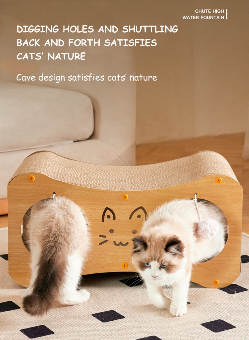 Kidle Cat Scratching Board Cat Bed Wear-Resistant Non-chip-Free Integrated Cat House Four Seasons Scratch-Resistant Cat Column Vertical Cat Climbing Frame Cat Toy - Image 3