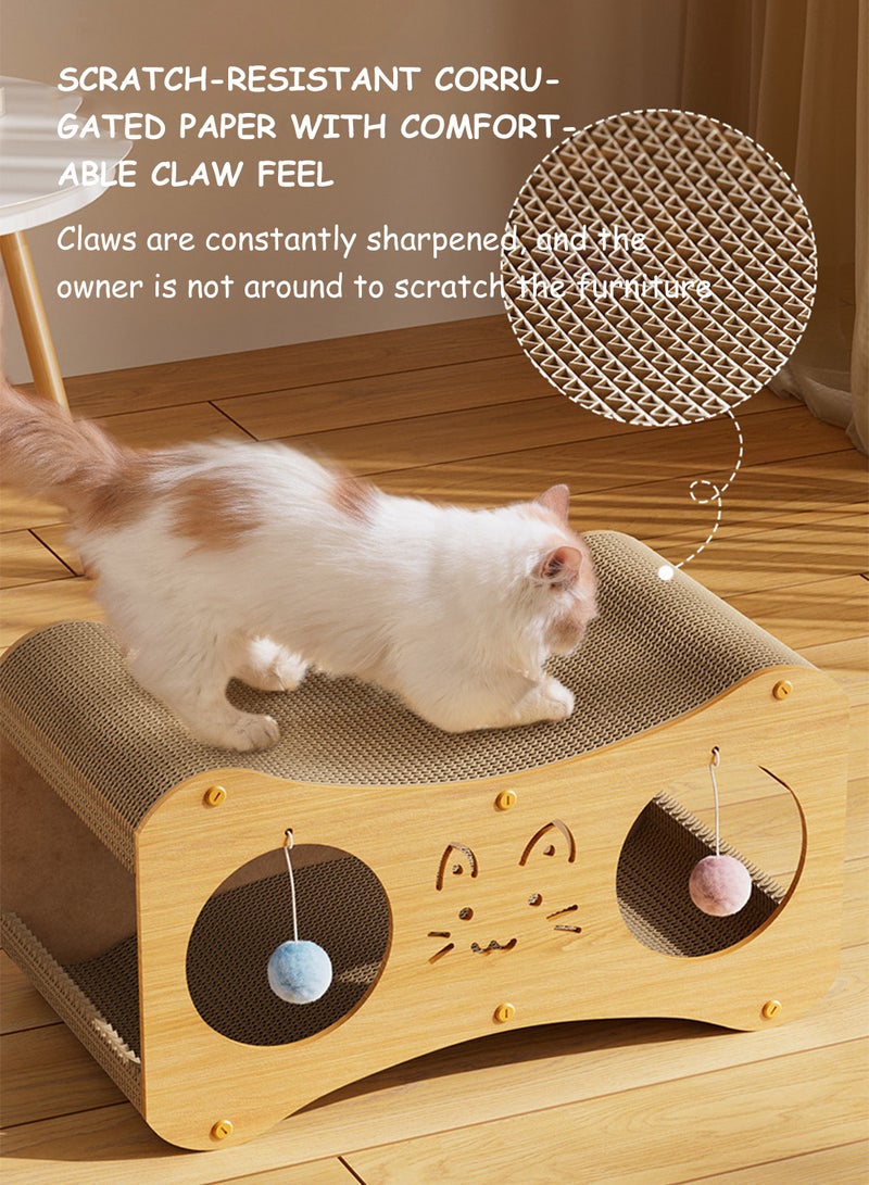 Kidle Cat Scratching Board Cat Bed Wear-Resistant Non-chip-Free Integrated Cat House Four Seasons Scratch-Resistant Cat Column Vertical Cat Climbing Frame Cat Toy - Image 2