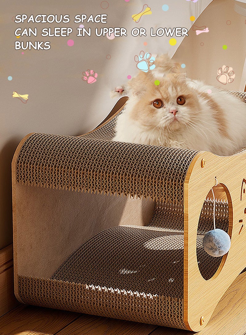 Kidle Cat Scratching Board Cat Bed Wear-Resistant Non-chip-Free Integrated Cat House Four Seasons Scratch-Resistant Cat Column Vertical Cat Climbing Frame Cat Toy - Image 5