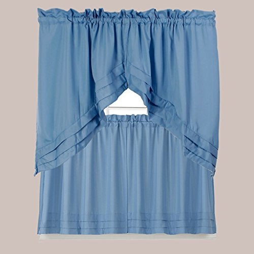 SKL Home Holden Curtain Tier Pair, 57" x 24", Smoke, 2 Count - Image 3