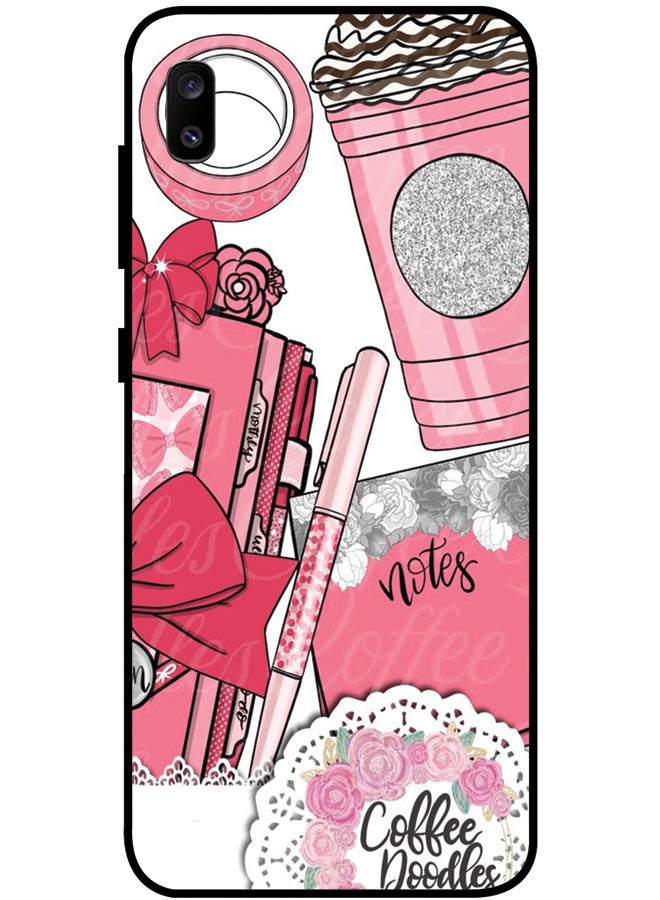EYE CATCH Protective Case Cover For Samsung Galaxy A30 Smart Series Printed Protective Case Cover for Samsung A30 Notes Coffee Doodles - Image 1