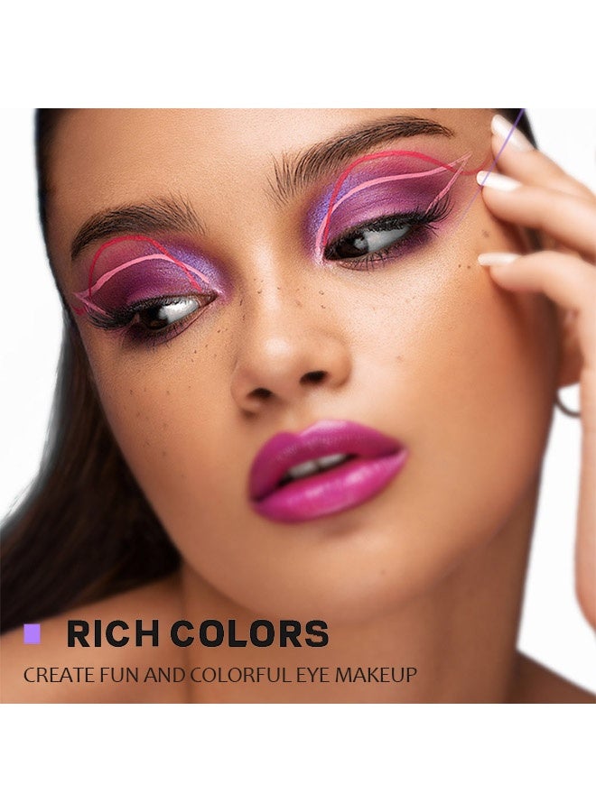 بوداير أيلاينر ملون، قلم أيلاينر سائل، يجف بسرعة، سهل التلوين، بريق ودقة مات، قلم تحديد عيون دقيق، لا يتقشر ولا يلطخ، مقاوم للماء وطويل الأمد، قلم أيلاينر رقم 23 أبيض - Image 4