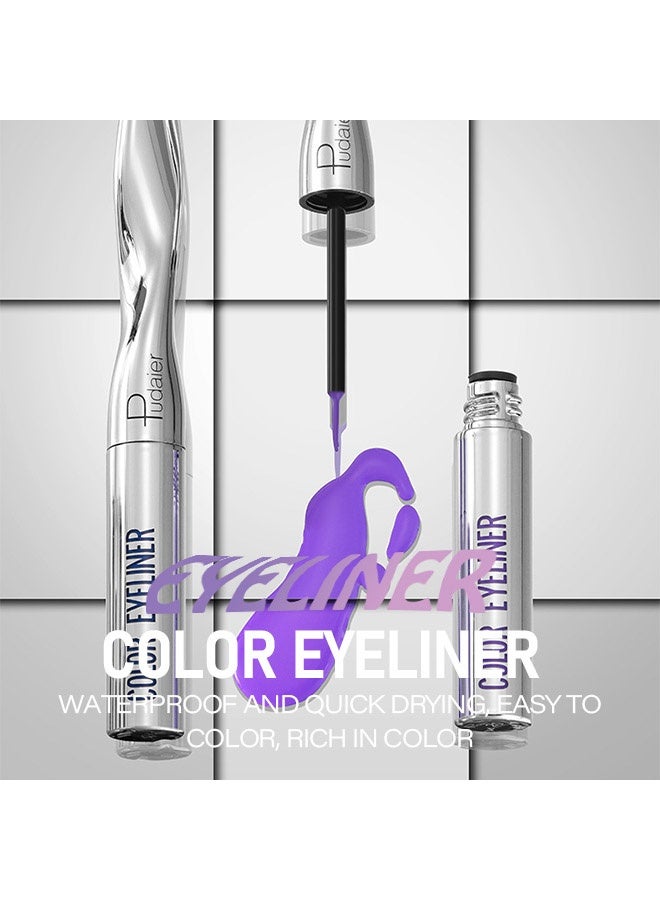 بوداير أيلاينر ملون، قلم أيلاينر سائل، يجف بسرعة، سهل التلوين، بريق ودقة مات، قلم تحديد عيون دقيق، لا يتقشر ولا يلطخ، مقاوم للماء وطويل الأمد، قلم أيلاينر رقم 23 أبيض - Image 3