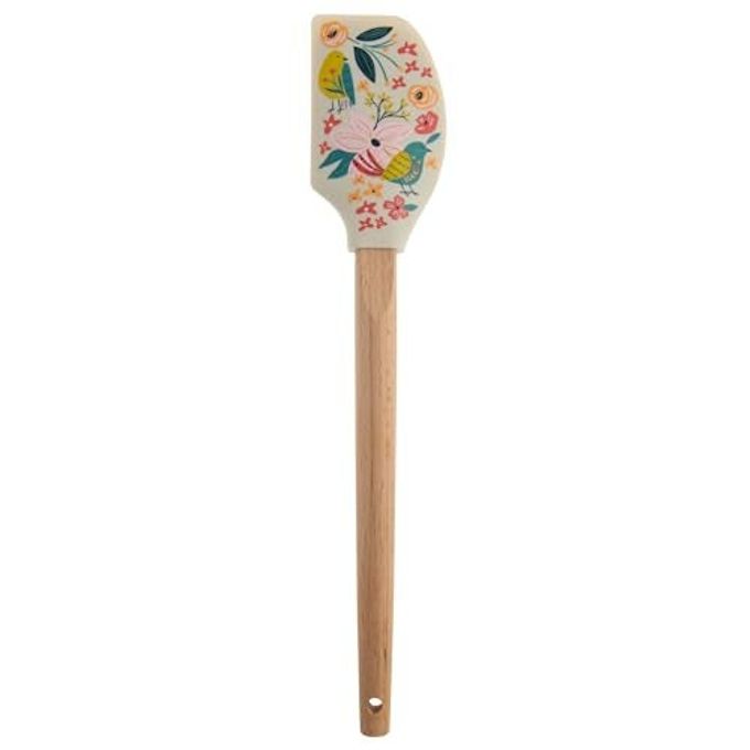 Karma, Silicone Spatula with Wood Handle Heat Resistant, Baking, cooking and Mixing Spatulas, Modern Farmhouse Kitchen Dcor, Gift for Chef, Cooks, Housewarming Gift, Bird