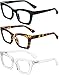 REAVEE 3 Pack Oprah Style Reading Glasses Blue Light Blocking Computer Square Readers for Women with Spring Hinge Anti GlareEyestrain 25 - Image 4