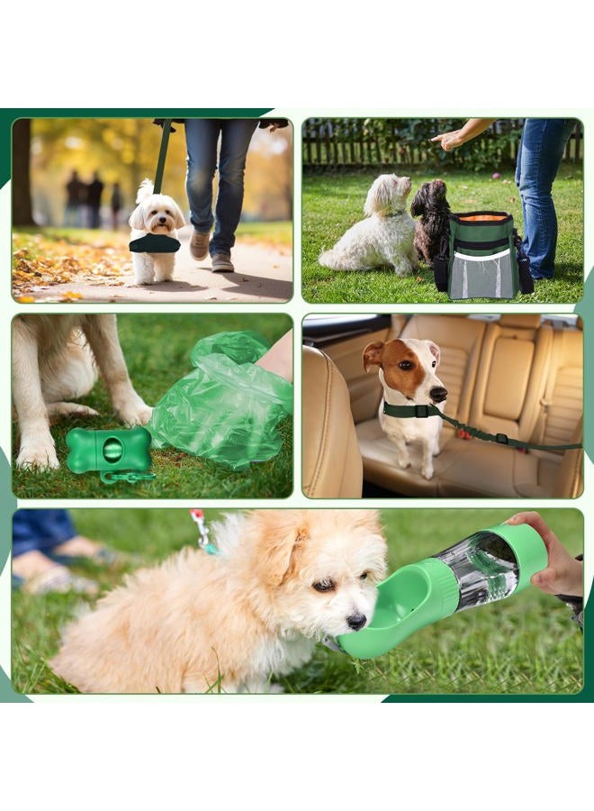 Abbylike 50 Pcs Puppy Supplies Starter Kit for Small Dogs Puppy Essentials Includes Leash, Bowls, Teeth Brushes, Water Bottle, and More Accessories for Dogs Christmas Welcome Gift(Green) - Image 4