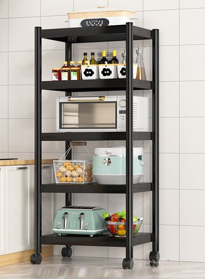 0TO1 TECH 5 Level Kitchen Storage Rack, Adjustable Rolling Storage Rack, Bread Rack, Office Utility Rack (5 Levels) - Image 1