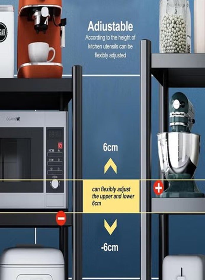 0TO1 TECH 5 Level Kitchen Storage Rack, Adjustable Rolling Storage Rack, Bread Rack, Office Utility Rack (5 Levels) - Image 5