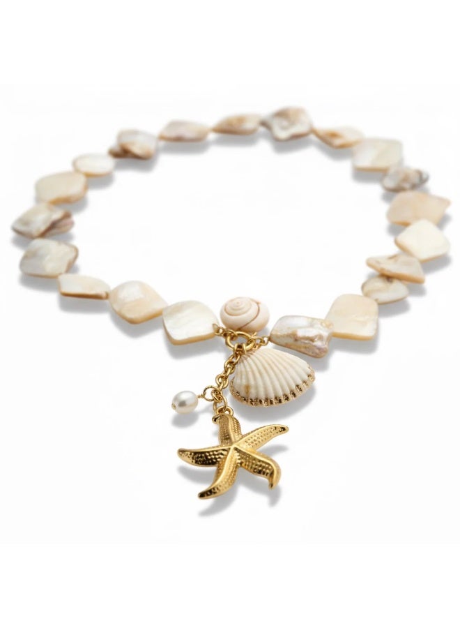 Bariq The Marisol Shell & Starfish Necklace - Tarnish Free - Image 2
