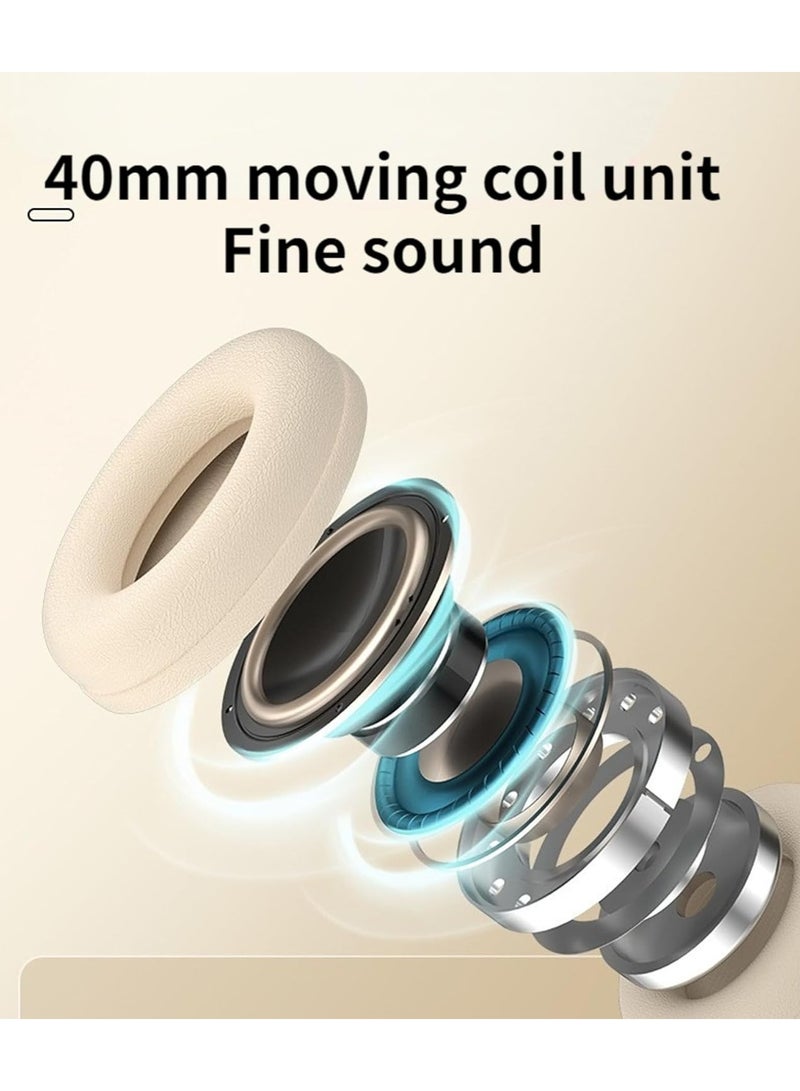 Picun F2 Wireless On-Ear Headphones Pure Bass 46H Battery Speed Charge Fast Usb Type-C Foldable White - Image 5