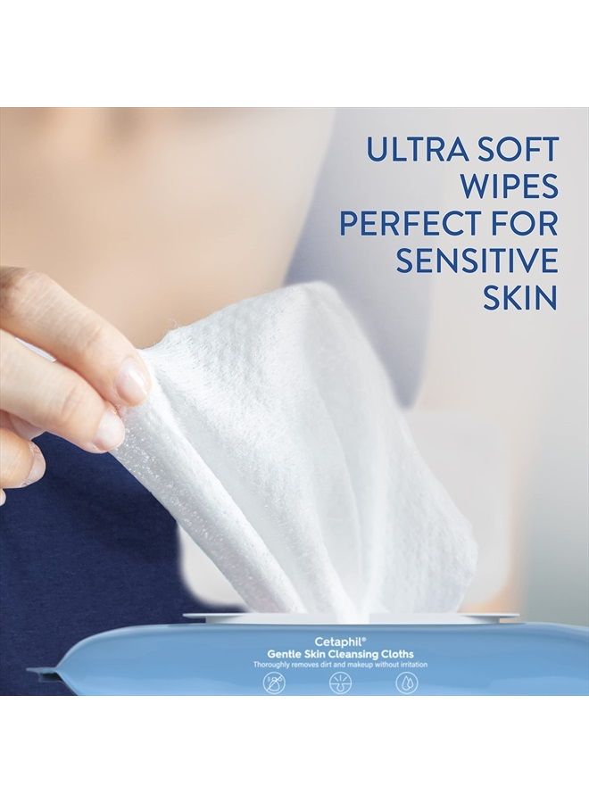 Cetaphil Face and Body Wipes, Gentle Skin Cleansing Cloths, 25 Count (Pack of 3), for Dry, Sensitive Skin, Flip Top Closure, Great for the Gym, Travel, in the Car, Hypoallergenic, Fragrance Free - Image 2