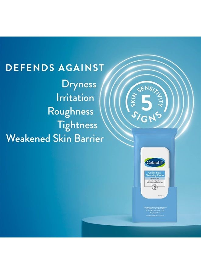 Cetaphil Face and Body Wipes, Gentle Skin Cleansing Cloths, 25 Count (Pack of 3), for Dry, Sensitive Skin, Flip Top Closure, Great for the Gym, Travel, in the Car, Hypoallergenic, Fragrance Free - Image 5