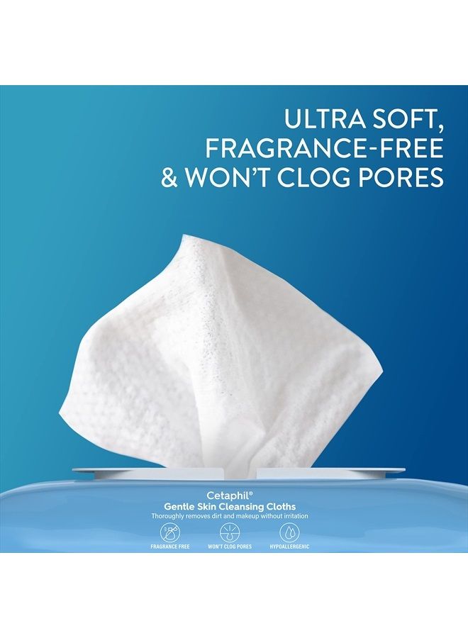 Cetaphil Face and Body Wipes, Gentle Skin Cleansing Cloths, 25 Count (Pack of 3), for Dry, Sensitive Skin, Flip Top Closure, Great for the Gym, Travel, in the Car, Hypoallergenic, Fragrance Free - Image 3
