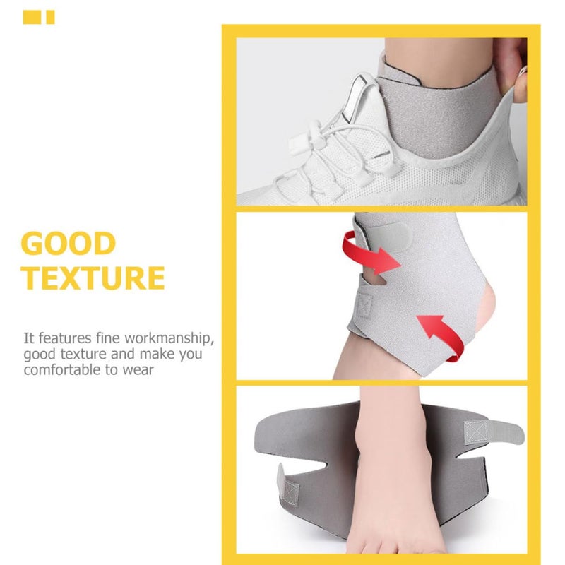 Adjustable Compression Ankle Sleeve for Sports Gray Large Anti Wear Support - Image 4