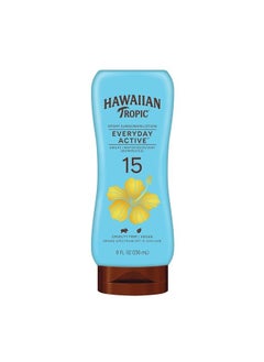 Hawaiian Tropic Everyday Active Lotion Sunscreen SPF 15, 8oz | Hawaiian Tropic Sunscreen SPF 15, Sunblock, Broad Spectrum Sunscreen, Oxybenzone Free Sunscreen, Water Resistant Sunscreen SPF 15, 8oz  - Image 1