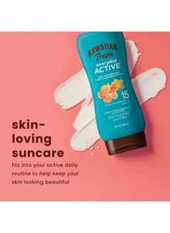 Hawaiian Tropic Everyday Active Lotion Sunscreen SPF 15, 8oz | Hawaiian Tropic Sunscreen SPF 15, Sunblock, Broad Spectrum Sunscreen, Oxybenzone Free Sunscreen, Water Resistant Sunscreen SPF 15, 8oz  - Image 3