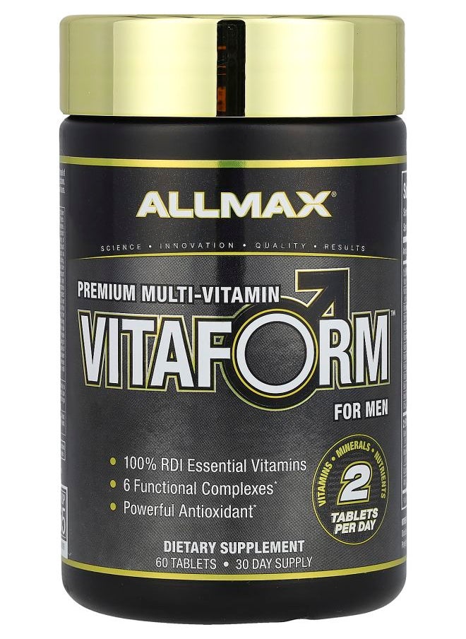 Allmax - VITAFORM™ Premium Multi-Vitamin For Men 60 Tablets - Image 1