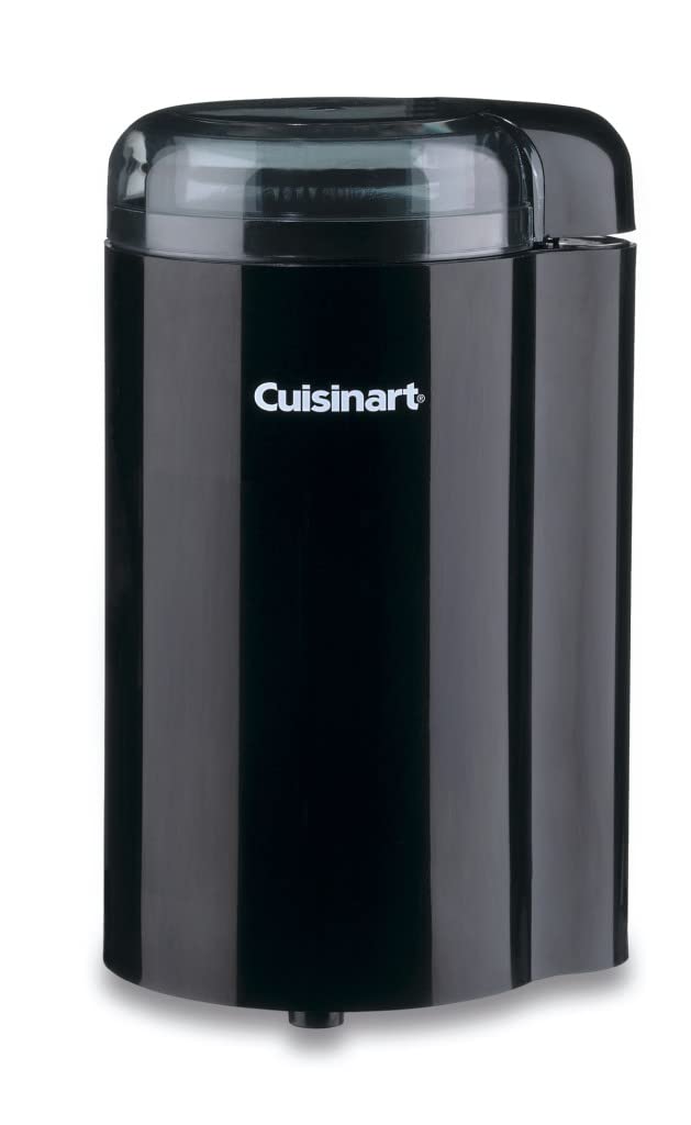 Cuisinart DCG20BKN Coffee Grinder OnOff Switch With Safety Interlock Stainless Steel Blades and EasytoClean Bowl with Lid 25oz70g Capacity Enough for 12 Cups Black