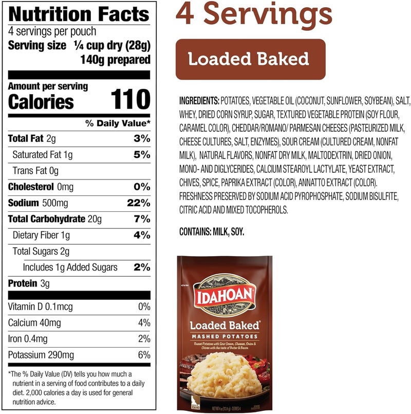 Idahoan Loaded Baked Mashed Potatoes - 12 Pack - Image 2