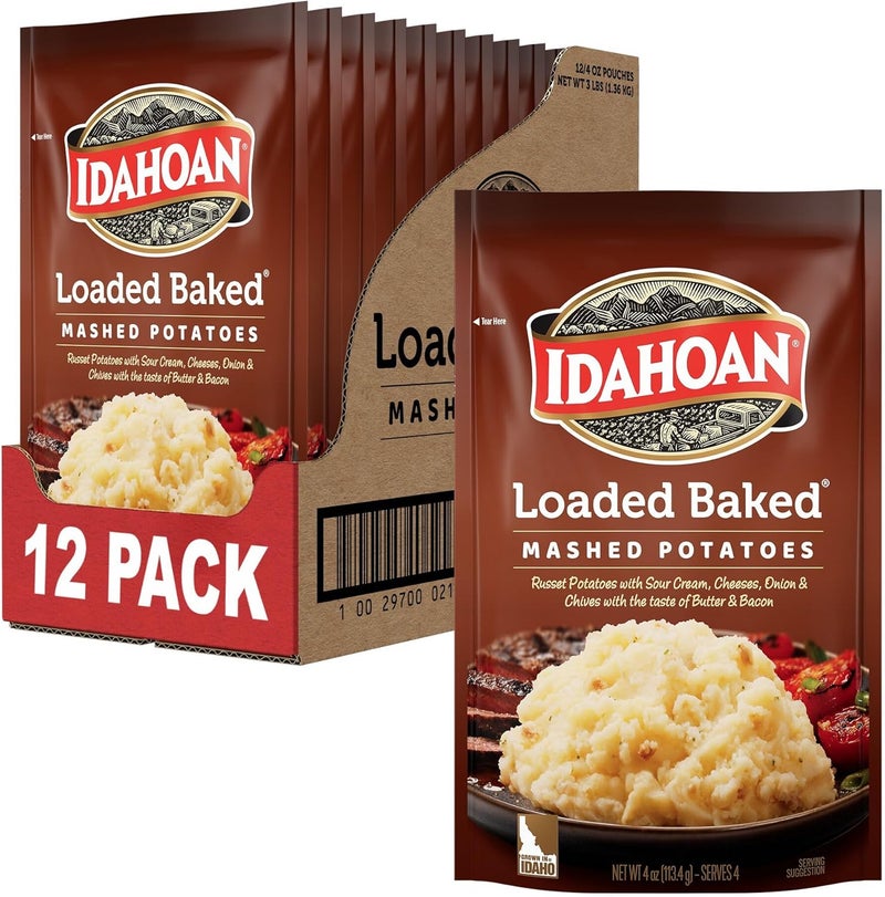 Idahoan Loaded Baked Mashed Potatoes - 12 Pack - Image 1