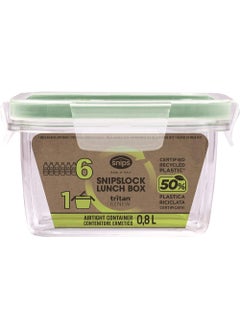 Snips Snips Tritan Renew Airtight Square Lunch Box 0.80 Liter, 0% BPA – Use & Reuse product, Made in Italy., 000586  - Image 4