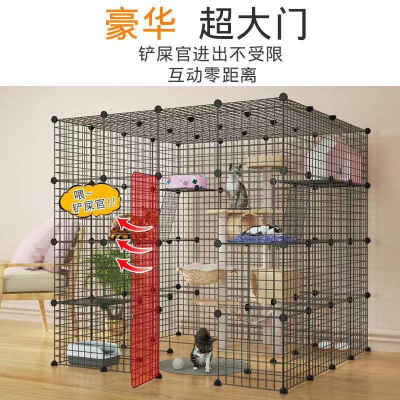 Cat Cage Home Villa Super Large Free Space Indoor Large Cat House Cat House Large Apartment Cat Pet Cage - Image 4