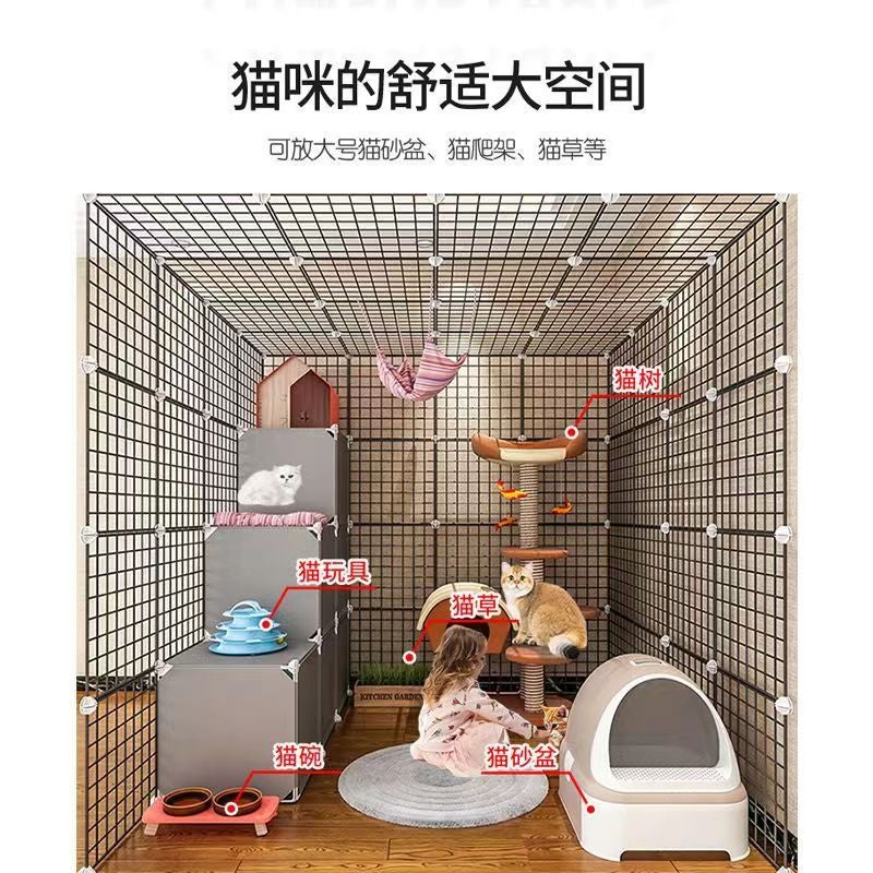 Cat Cage Home Villa Super Large Free Space Indoor Large Cat House Cat House Large Apartment Cat Pet Cage - Image 3
