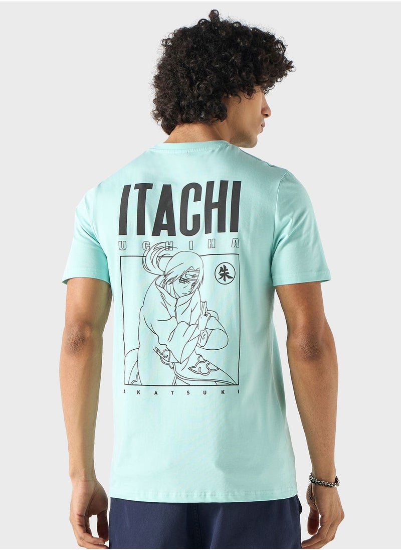 SP Characters Itachi Uchiha Print T-Shirt  - Image 2