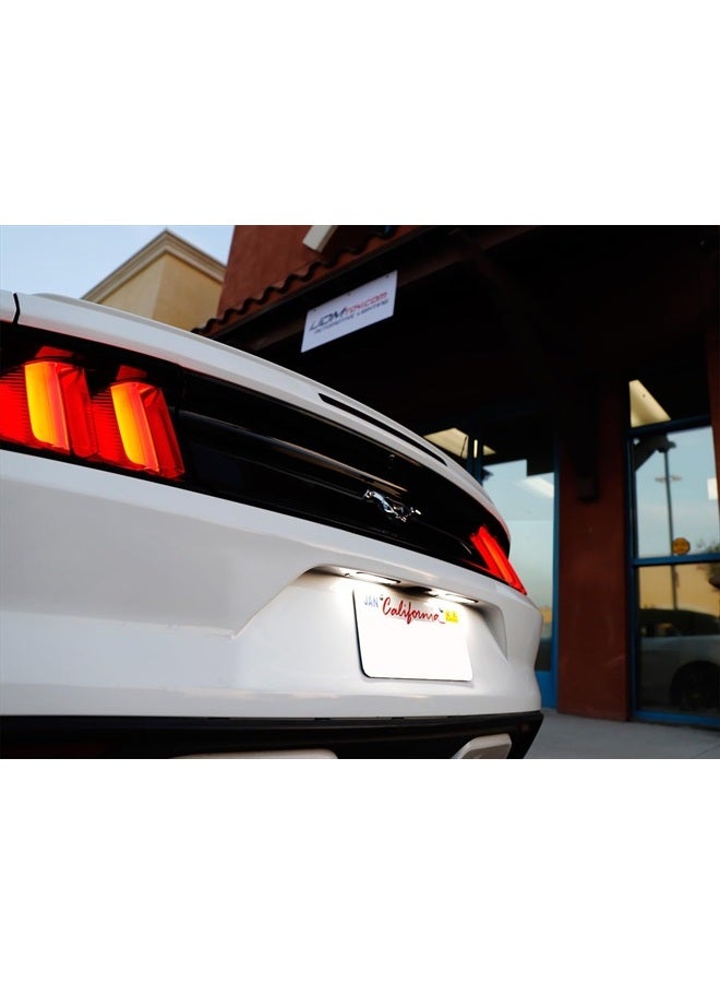iJDMTOY OEM-Fit 3W Full LED License Plate Light Kit Compatible With Ford 2015-up Mustang, Powered by 18-SMD Xenon White LED  - Image 4