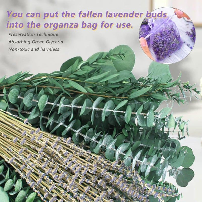 DTXMOH Shower Plant, 67 Stems Dried Eucalyptus and Lavender Bundle for Shower Hanging, Bathroom & Home Décor - Image 3