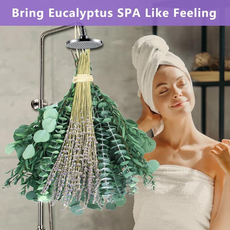 DTXMOH Shower Plant, 67 Stems Dried Eucalyptus and Lavender Bundle for Shower Hanging, Bathroom & Home Décor - Image 2