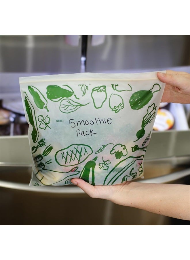 Lunchskins Ziptop Compostable & Resealable Freezer-Safe Food Storage Bags, Gallon Size, 30 Bags - Eco-Friendly, Made Without PFAS and BPA - Image 3