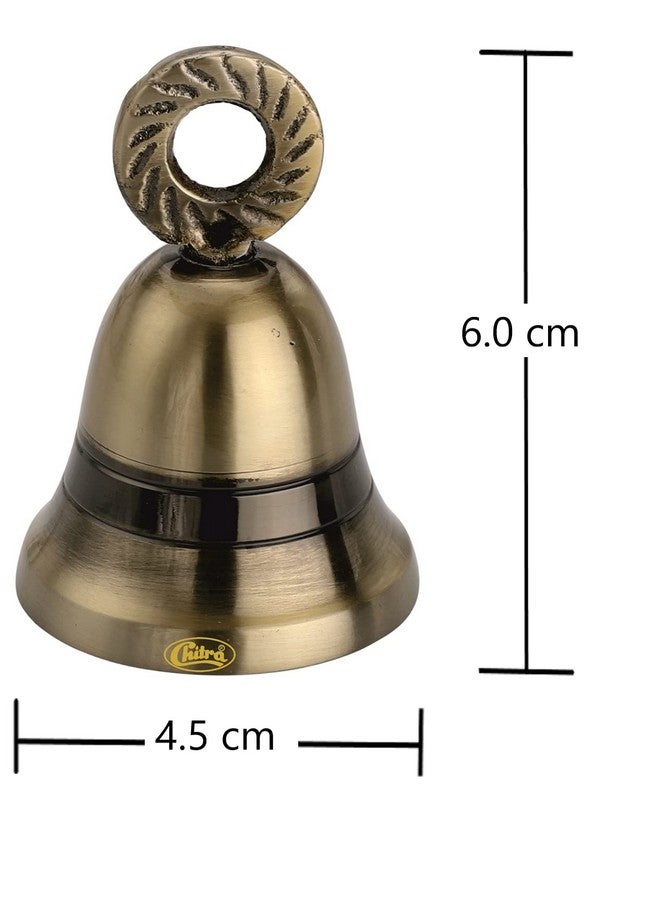 Chitra Brass Decorative Maxican Bell for Pooja Rooms Pack of 6 (Antique Marvel, 50 mm) - Image 3