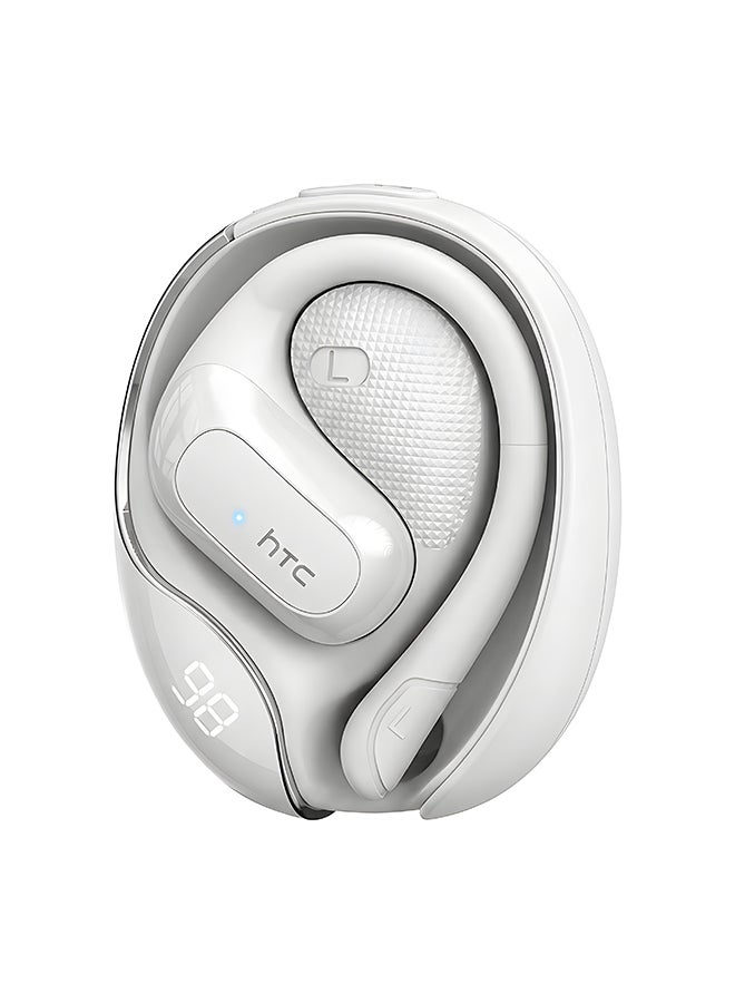 HTC NE21 OWS Wireless Earbuds, Bluetooth 5.4, AI Translator Earphones, Open-Ear Sport Design, ENC Noise Reduction, HD Bass Sound, Touch Control, Lightweight, 50-Hour Battery Life, White white - Image 2