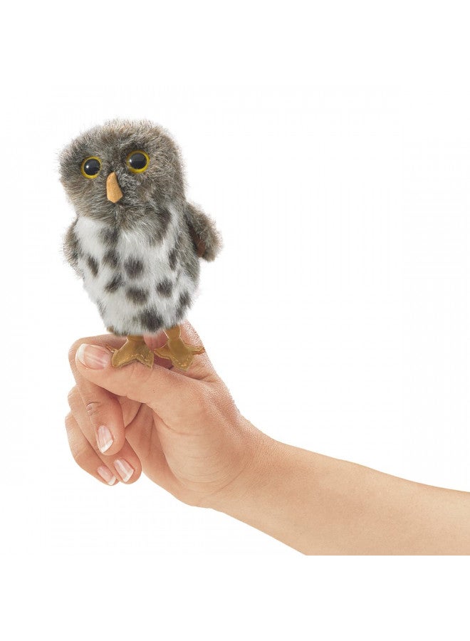 Folkmanis Mini Spotted Owl Finger Puppet - Image 1