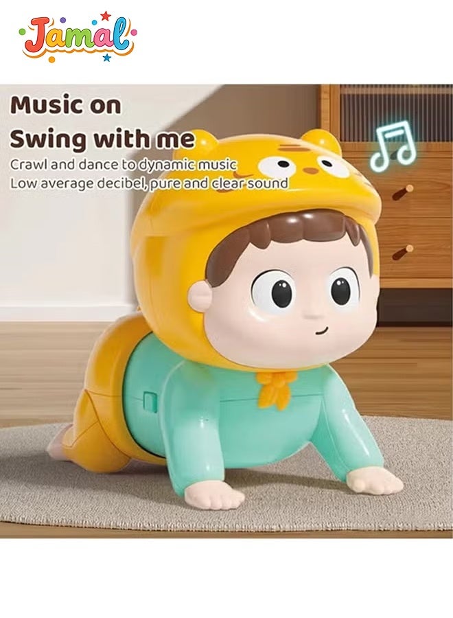 Jamal Crawling Baby Toys For 6 To 18 Months, Baby Development Crawling & Tummy Time Music Toy, Crawling Toy For 6+ Month Old, For Babies Boy And Girl - Image 3
