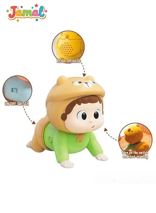 Jamal Crawling Baby Toys For 6 To 18 Months, Baby Development Crawling & Tummy Time Music Toy, Crawling Toy For 6+ Month Old, For Babies Boy And Girl - Image 2