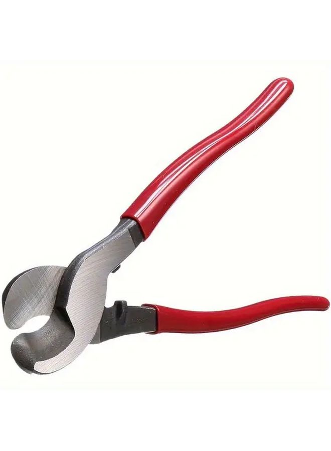 Red High Leverage Cable Cutter Ergonomic Handle Locking Mechanism Insulated Heavy Duty Industrial Tool - Image 5