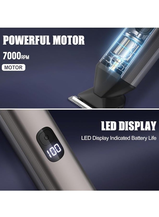 عام مقلمة لحية للرجال، ماكينة حلاقة كهربائية احترافية، مقلمة للحية والشعر والأنف والأذن، مجموعة العناية الرجالية اللاسلكية 6 في 1 مقاومة للماء - Image 4