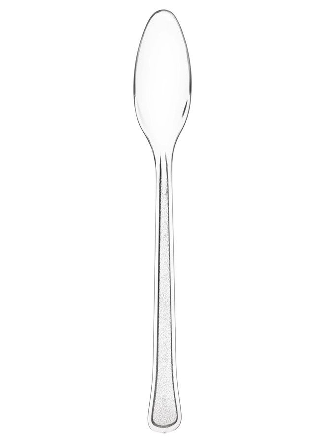 Amscan Clear Plastic Heavy Weight Spoons (20 Count) - Premium Disposable Plastic Cutlery, Perfect for Home Use and All Kinds of Occasions - Image 1