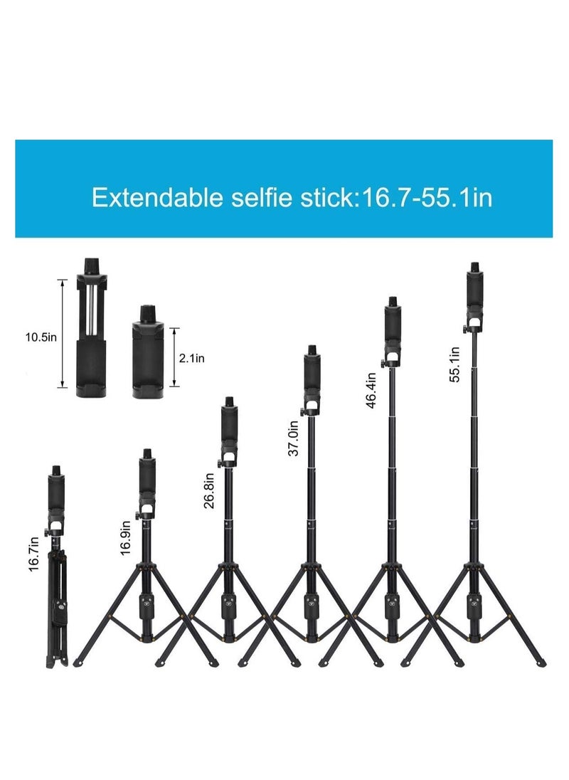 TYCOM - Selfie Stick For Phone Extendable Selfie Stick Tripod with Bluetooth Wireless Remote Phone Holder - Image 1