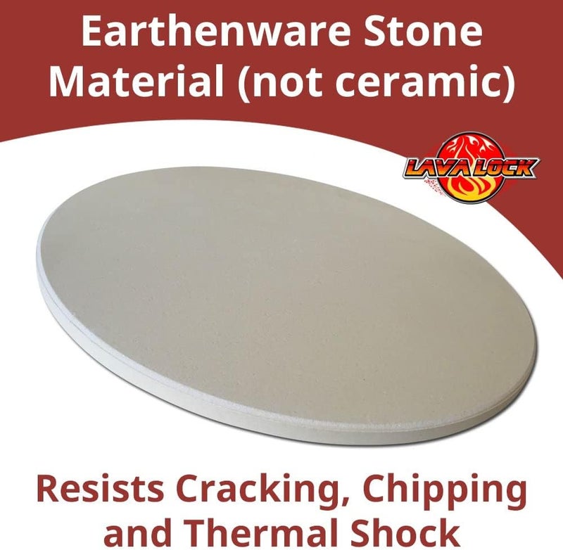 BBQgaskets.com Pizza Baking Stone EXTRA THICK 9/16" for Large Big Green Egg BGE (genuine imported earthenware) not ceramic - Image 3