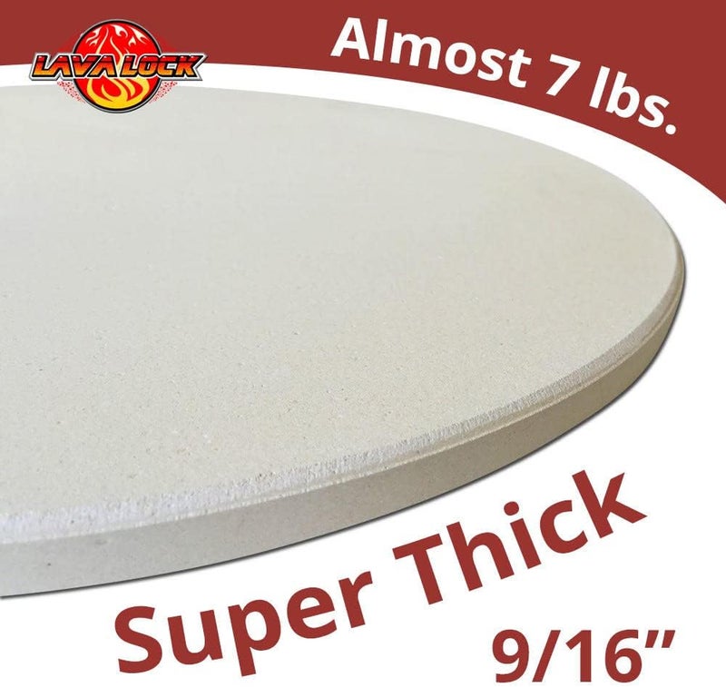 BBQgaskets.com Pizza Baking Stone EXTRA THICK 9/16" for Large Big Green Egg BGE (genuine imported earthenware) not ceramic - Image 2